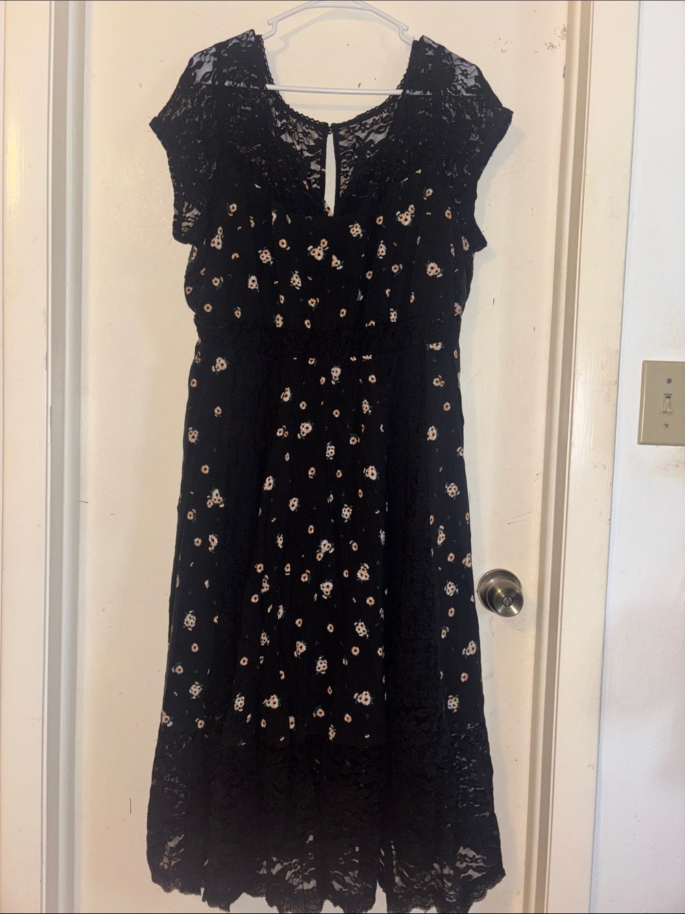 torrid Black Midi Dress with Sunflower accents